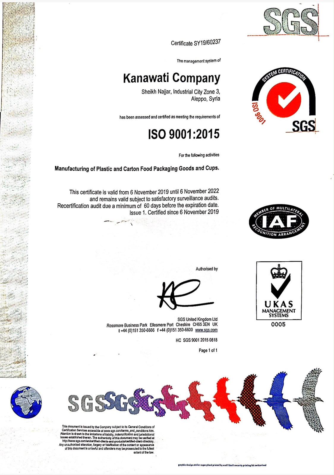 ISO 9001:2015 (2019-2022) 